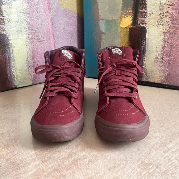 Vans Sk8-Hi Skate Shoes Burgundy - Picture 3 of 10
